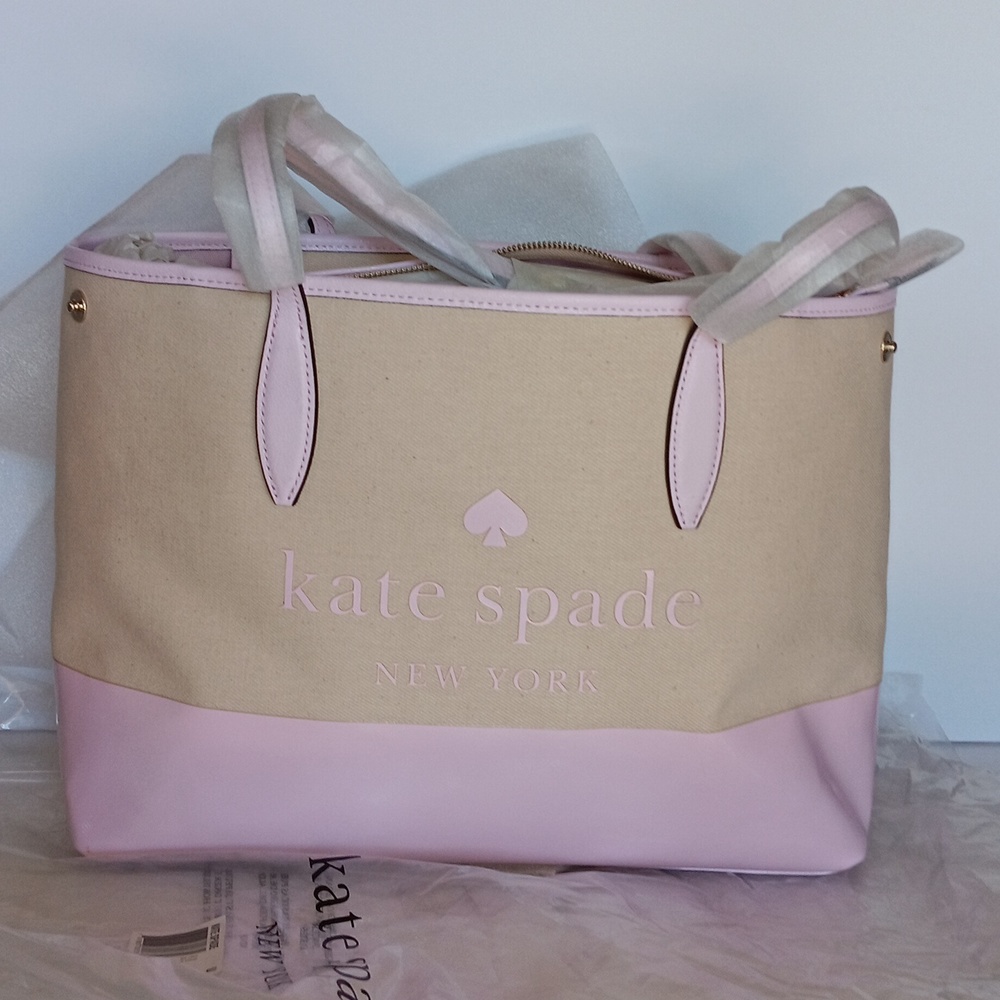 Kate spade Street Tote large with side snap pink
